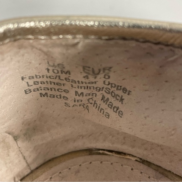 Sam Edelman Sara Gold Toe Glitter Leopard Slip On Ballet Flats Sz 10 - Picture 13 of 13